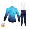 Maillot Cyclisme Hiver + Collant à Bretelles 2022 Astana Qazaqstan Team N001